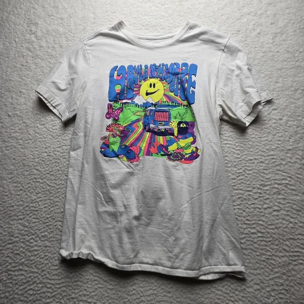 Nike Shirt Mens Medium White Haulin Nike Daze Psychedelic Graphic Tagless Tee